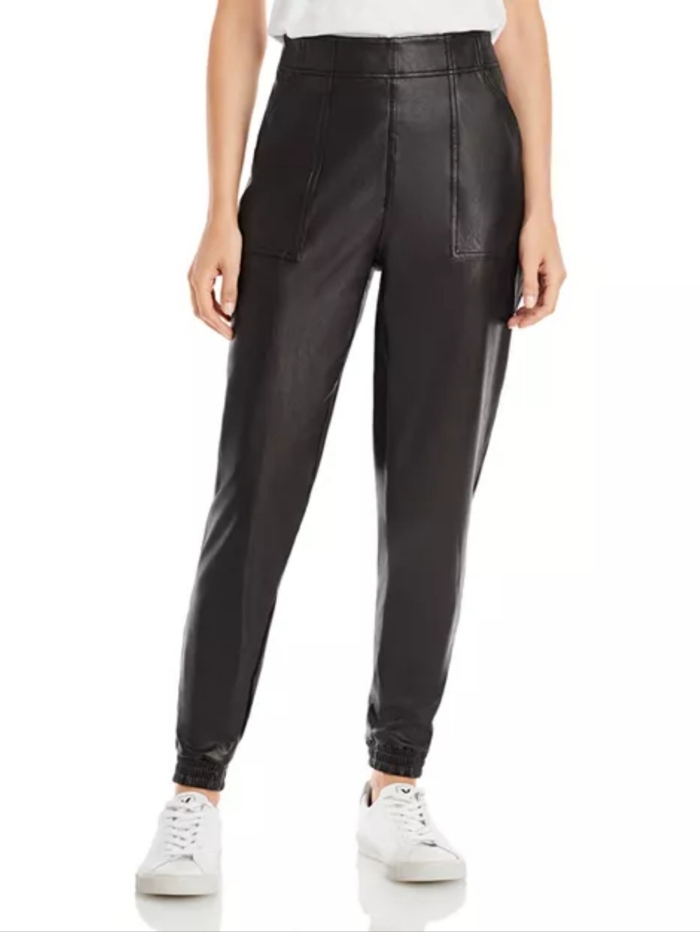 Spanx Faux Leather Jogger Pants Black‎ Women's Size XL